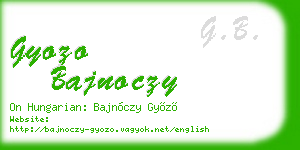 gyozo bajnoczy business card