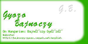 gyozo bajnoczy business card